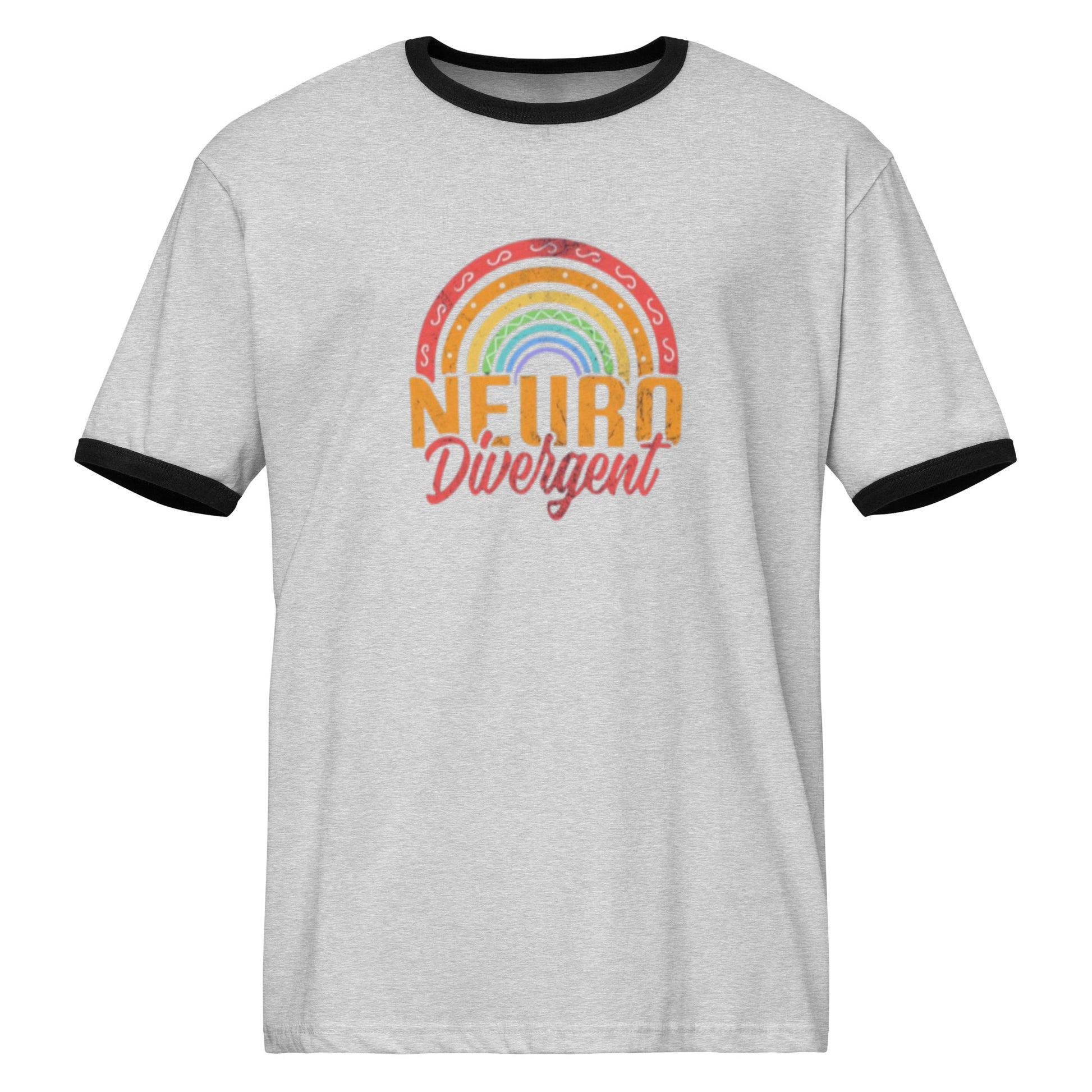 Neurodivergent Retro Ringer T-Shirt with vintage contrast trims