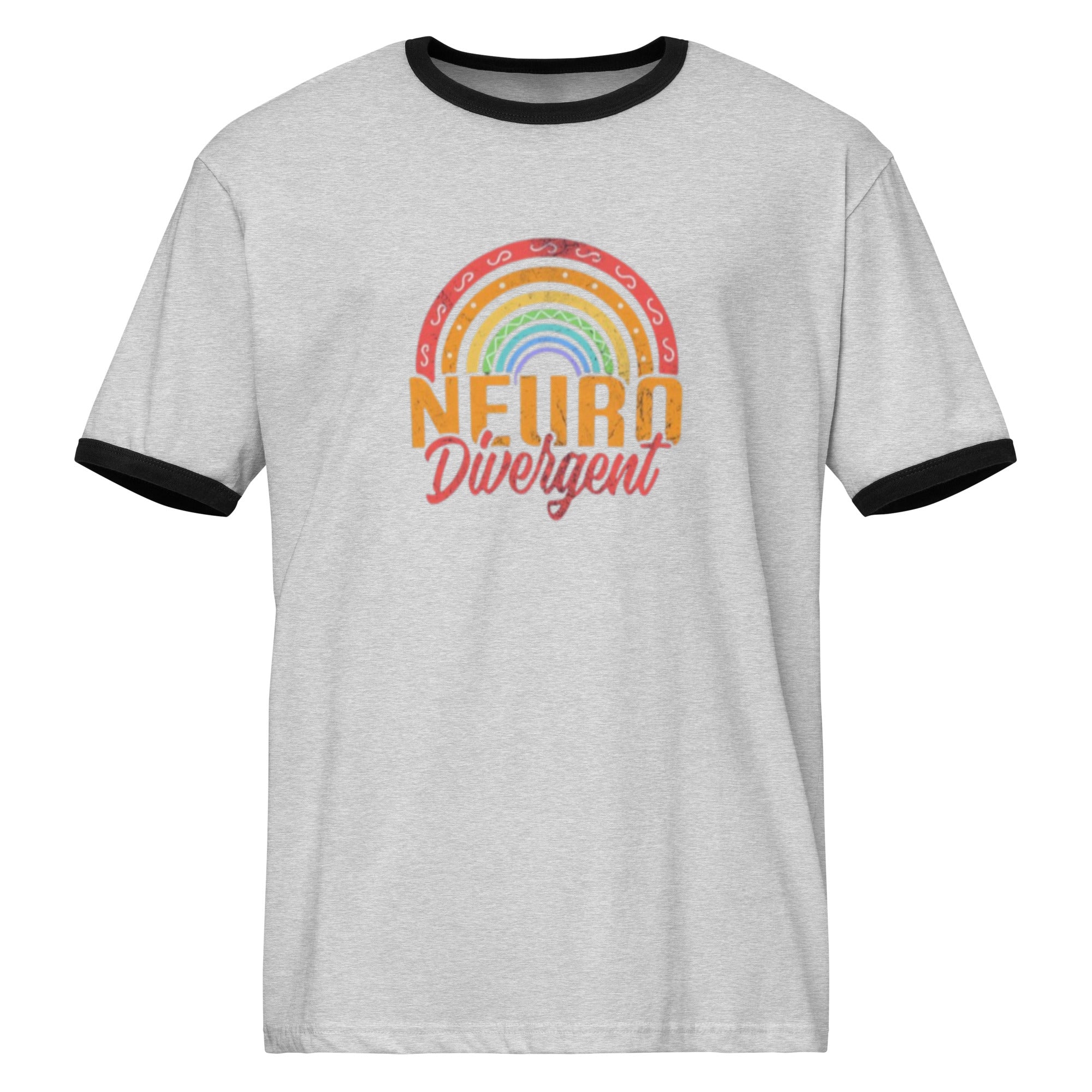 Neurodivergent Retro Ringer T-Shirt with vintage contrast trims