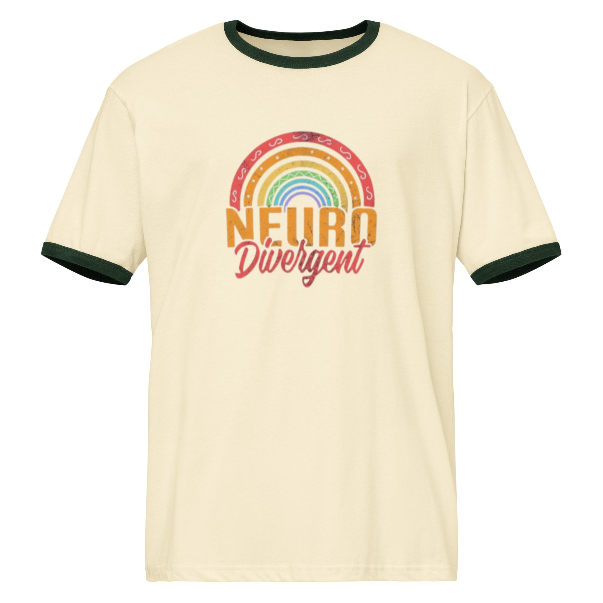 Neurodivergent Retro Ringer T-Shirt with vintage contrast trims