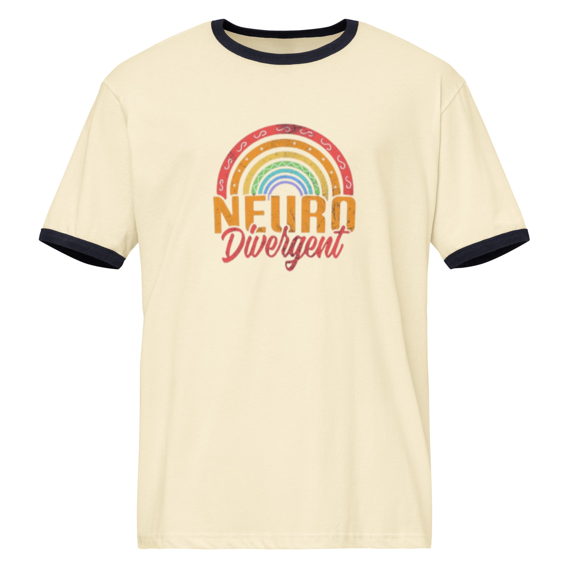 Neurodivergent Retro Ringer T-Shirt with vintage contrast trims
