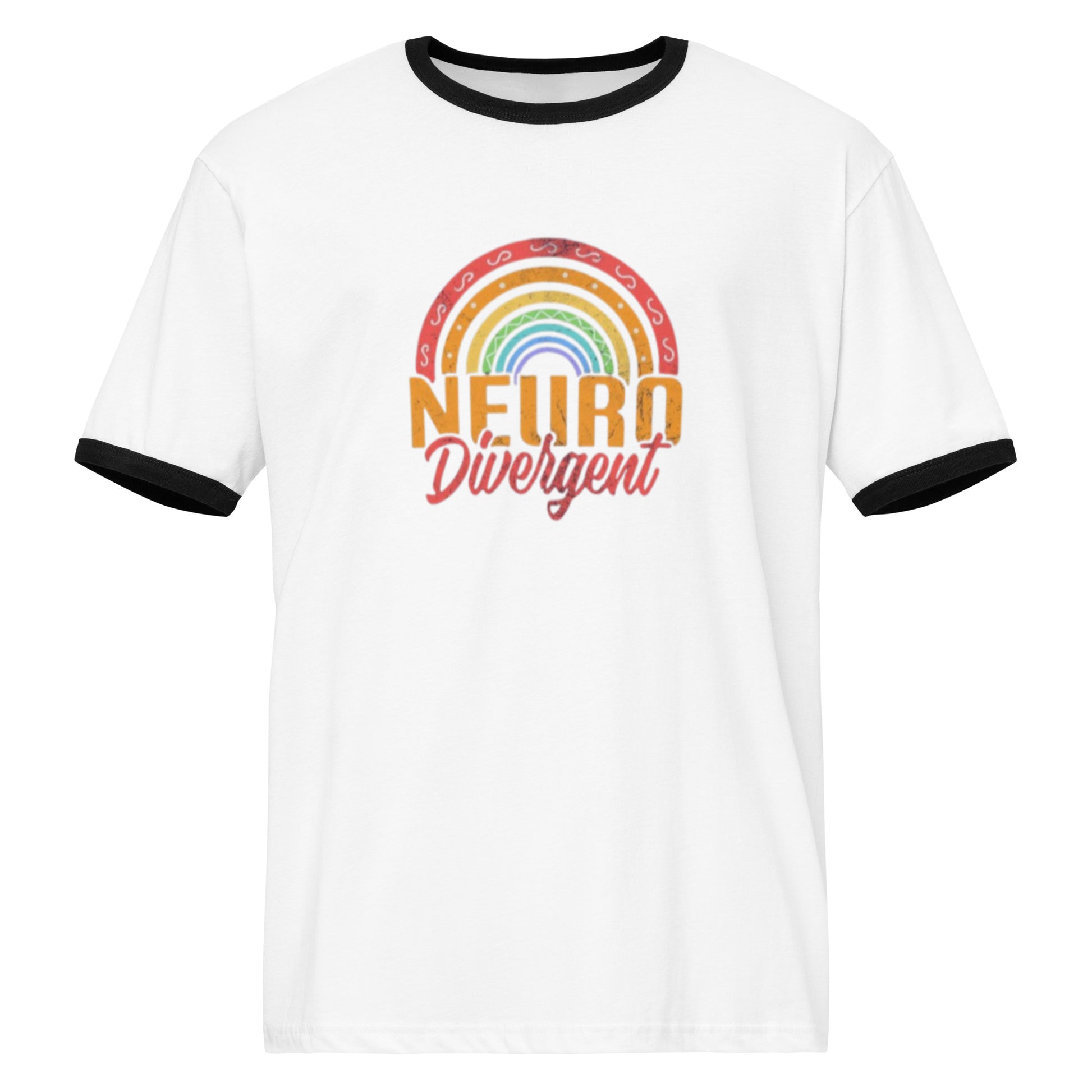 Neurodivergent Retro Ringer T-Shirt with vintage contrast trims