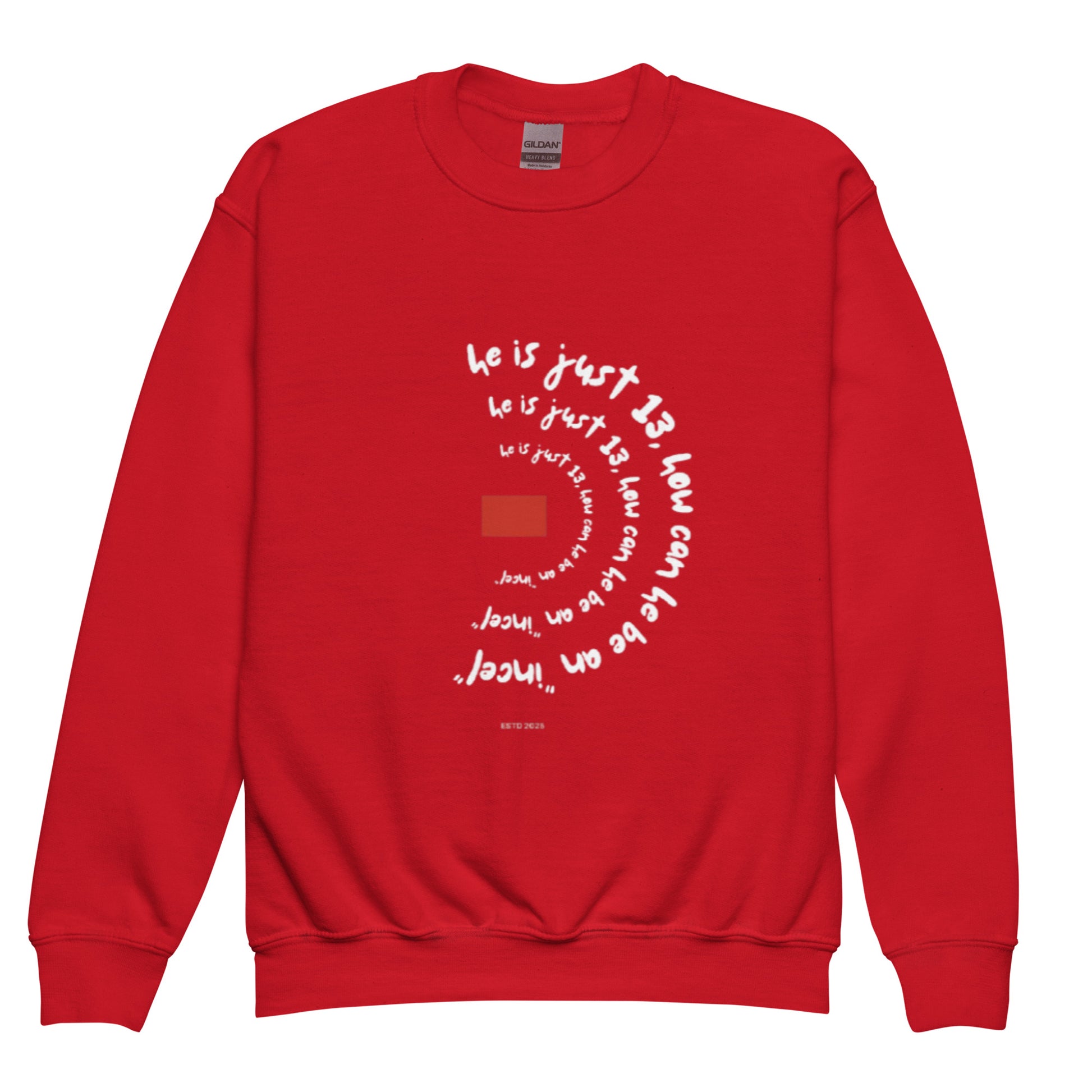 dolescent trend sweatshirt with satirical text design