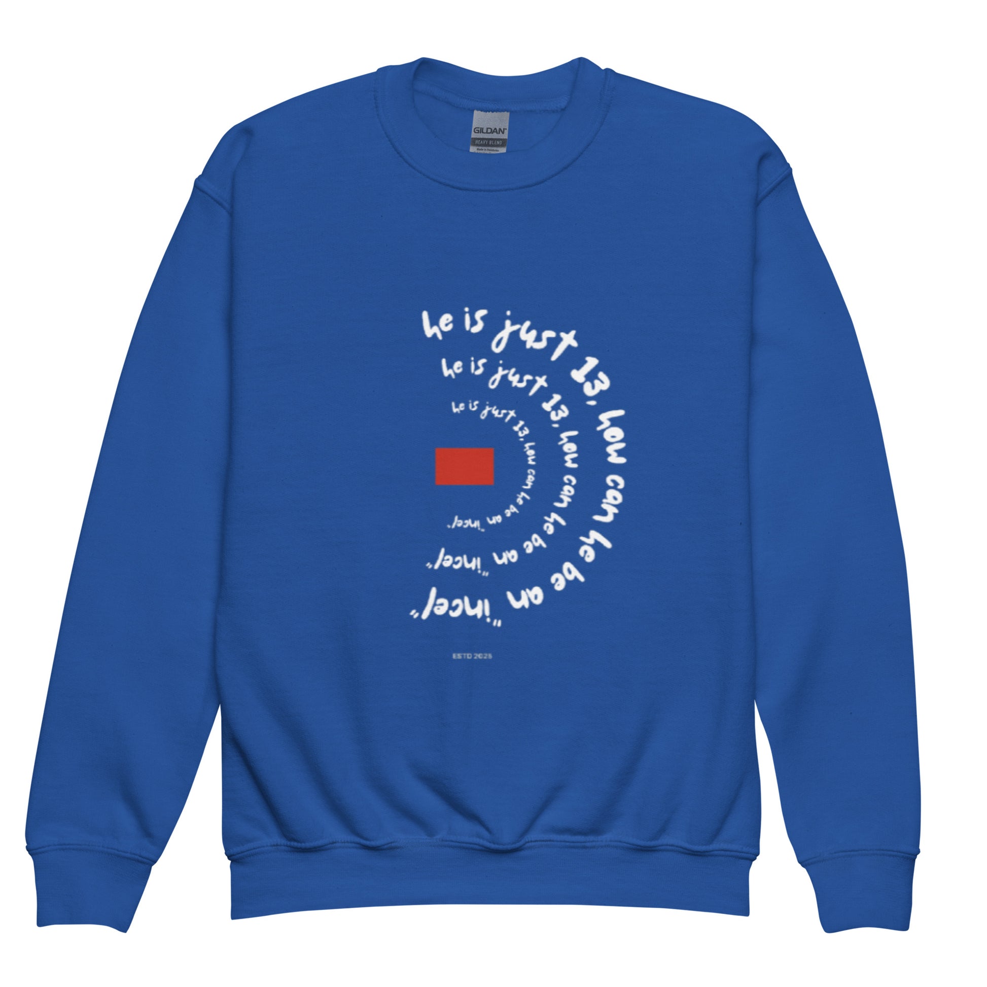dolescent trend sweatshirt with satirical text design