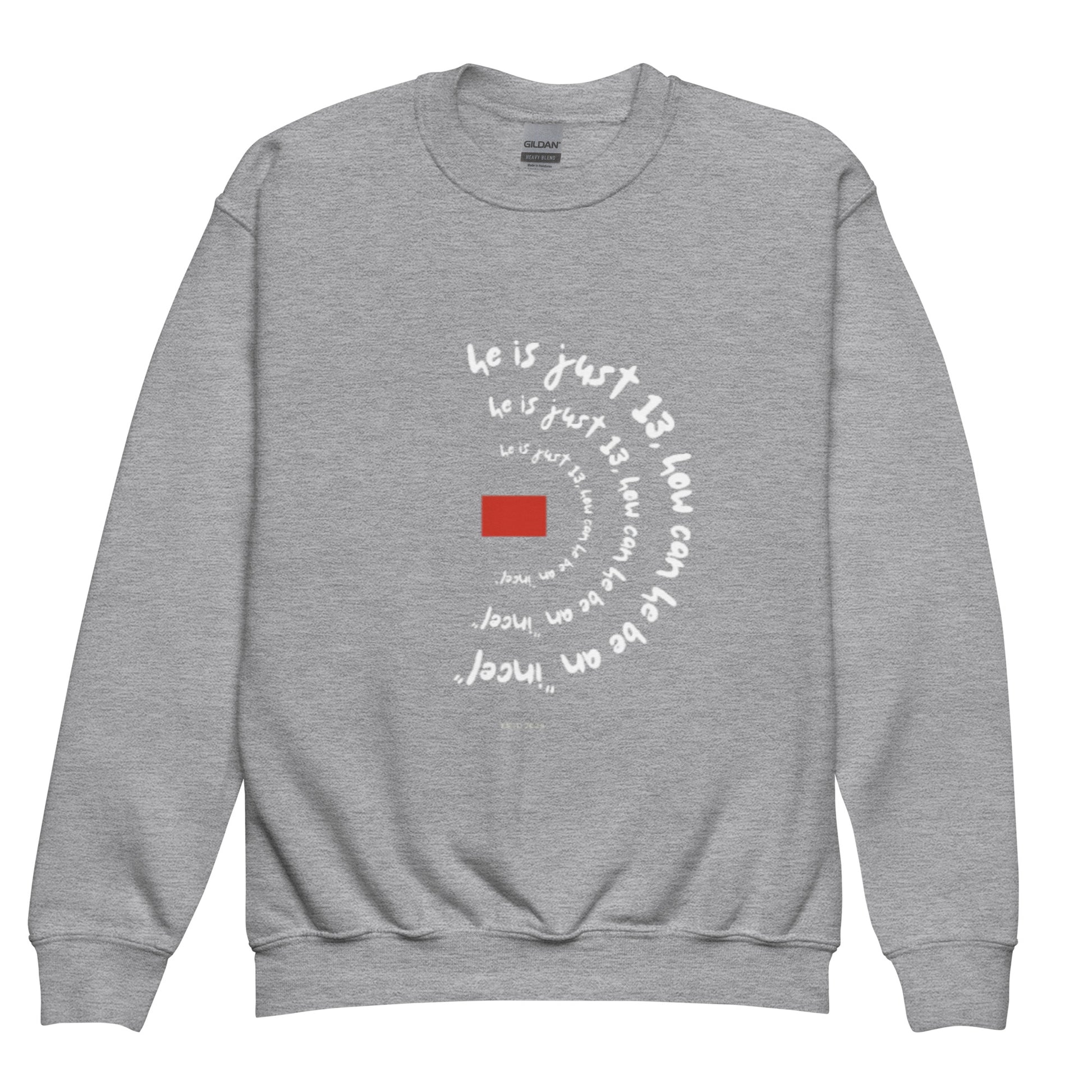 dolescent trend sweatshirt with satirical text design